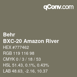 Color code: Behr - BXC-20 Amazon River | qconv.com