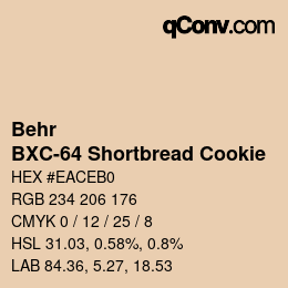 Color code: Behr - BXC-64 Shortbread Cookie | qconv.com