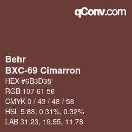 Farbcode: Behr - BXC-69 Cimarron | qconv.com