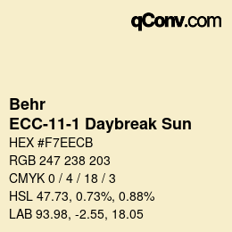 Farbcode: Behr - ECC-11-1 Daybreak Sun | qconv.com