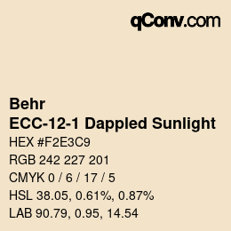 Código de color: Behr - ECC-12-1 Dappled Sunlight | qconv.com