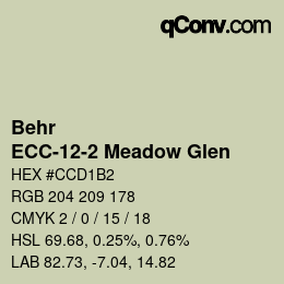 Color code: Behr - ECC-12-2 Meadow Glen | qconv.com