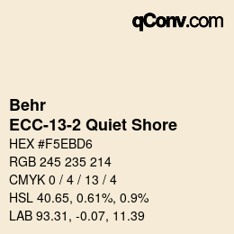 カラーコード: Behr - ECC-13-2 Quiet Shore | qconv.com