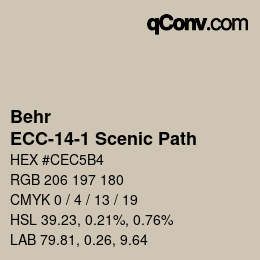 Color code: Behr - ECC-14-1 Scenic Path | qconv.com