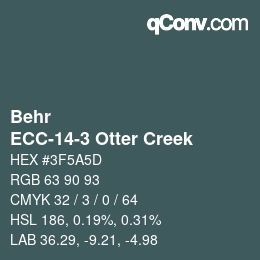 カラーコード: Behr - ECC-14-3 Otter Creek | qconv.com