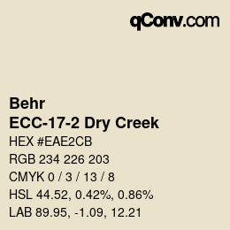 カラーコード: Behr - ECC-17-2 Dry Creek | qconv.com