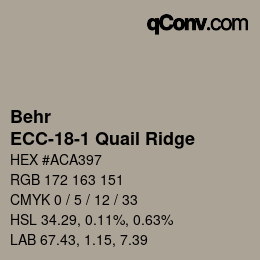 Farbcode: Behr - ECC-18-1 Quail Ridge | qconv.com