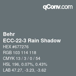 Color code: Behr - ECC-22-3 Rain Shadow | qconv.com