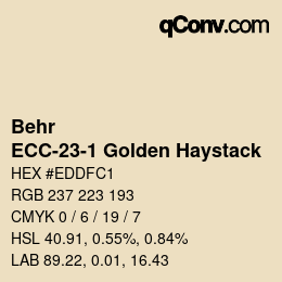 Código de color: Behr - ECC-23-1 Golden Haystack | qconv.com