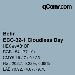 Farbcode: Behr - ECC-32-1 Cloudless Day | qconv.com