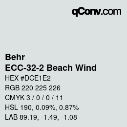 Color code: Behr - ECC-32-2 Beach Wind | qconv.com