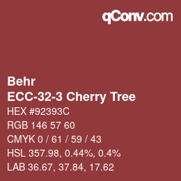 Color code: Behr - ECC-32-3 Cherry Tree | qconv.com