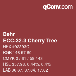 Código de color: Behr - ECC-32-3 Cherry Tree | qconv.com