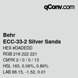 Código de color: Behr - ECC-33-2 Silver Sands | qconv.com