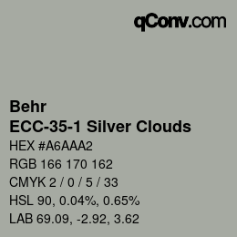 Código de color: Behr - ECC-35-1 Silver Clouds | qconv.com