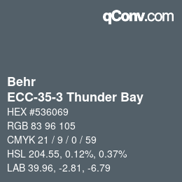Farbcode: Behr - ECC-35-3 Thunder Bay | qconv.com
