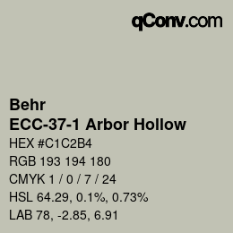 カラーコード: Behr - ECC-37-1 Arbor Hollow | qconv.com