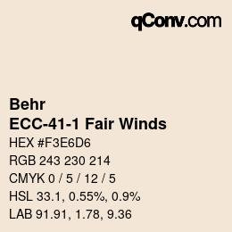 Color code: Behr - ECC-41-1 Fair Winds | qconv.com