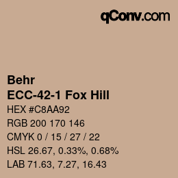 カラーコード: Behr - ECC-42-1 Fox Hill | qconv.com
