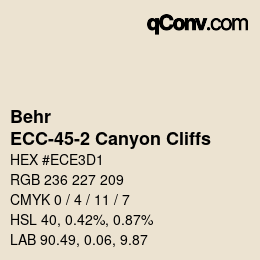Farbcode: Behr - ECC-45-2 Canyon Cliffs | qconv.com