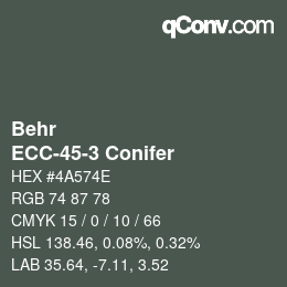 Color code: Behr - ECC-45-3 Conifer | qconv.com