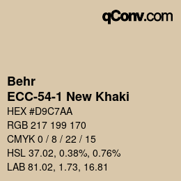 Farbcode: Behr - ECC-54-1 New Khaki | qconv.com