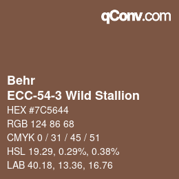 カラーコード: Behr - ECC-54-3 Wild Stallion | qconv.com