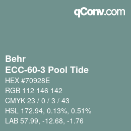 Color code: Behr - ECC-60-3 Pool Tide | qconv.com