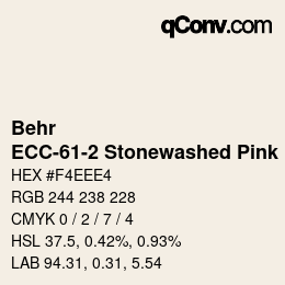 Color code: Behr - ECC-61-2 Stonewashed Pink | qconv.com