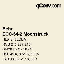 カラーコード: Behr - ECC-64-2 Moonstruck | qconv.com
