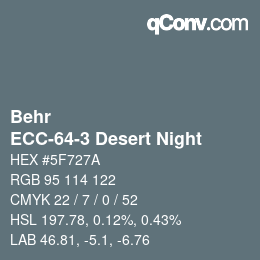 Color code: Behr - ECC-64-3 Desert Night | qconv.com