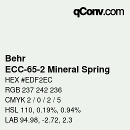Color code: Behr - ECC-65-2 Mineral Spring | qconv.com
