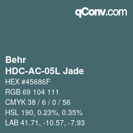 Código de color: Behr - HDC-AC-05L Jade | qconv.com