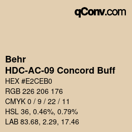 カラーコード: Behr - HDC-AC-09 Concord Buff | qconv.com
