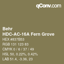 カラーコード: Behr - HDC-AC-16A Fern Grove | qconv.com