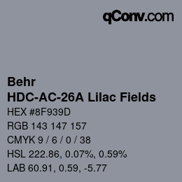 Farbcode: Behr - HDC-AC-26A Lilac Fields | qconv.com