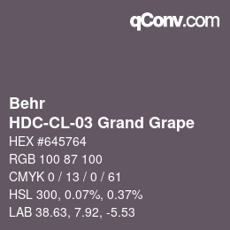 Farbcode: Behr - HDC-CL-03 Grand Grape | qconv.com