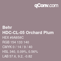 カラーコード: Behr - HDC-CL-05 Orchard Plum | qconv.com