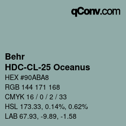 カラーコード: Behr - HDC-CL-25 Oceanus | qconv.com