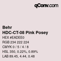 カラーコード: Behr - HDC-CT-08 Pink Posey | qconv.com