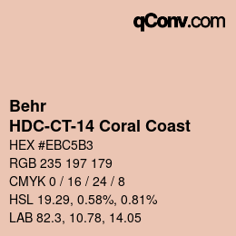 カラーコード: Behr - HDC-CT-14 Coral Coast | qconv.com