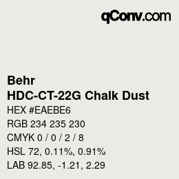 カラーコード: Behr - HDC-CT-22G Chalk Dust | qconv.com