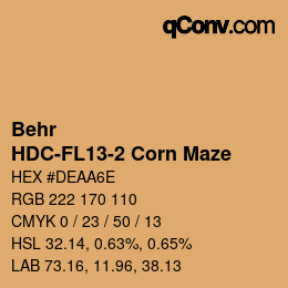 Color code: Behr - HDC-FL13-2 Corn Maze | qconv.com
