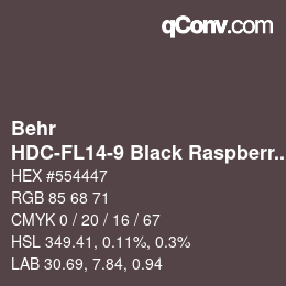 Color code: Behr - HDC-FL14-9 Black Raspberry | qconv.com