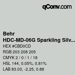 Color code: Behr - HDC-MD-06G Sparkling Silver | qconv.com