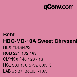 Código de color: Behr - HDC-MD-10A Sweet Chrysanthemum | qconv.com