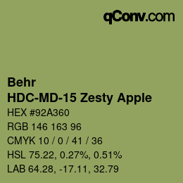 Farbcode: Behr - HDC-MD-15 Zesty Apple | qconv.com