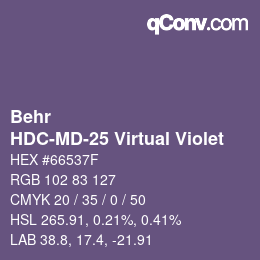 Color code: Behr - HDC-MD-25 Virtual Violet | qconv.com