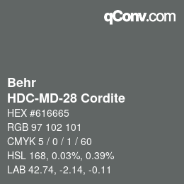 Código de color: Behr - HDC-MD-28 Cordite | qconv.com