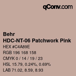Código de color: Behr - HDC-NT-06 Patchwork Pink | qconv.com